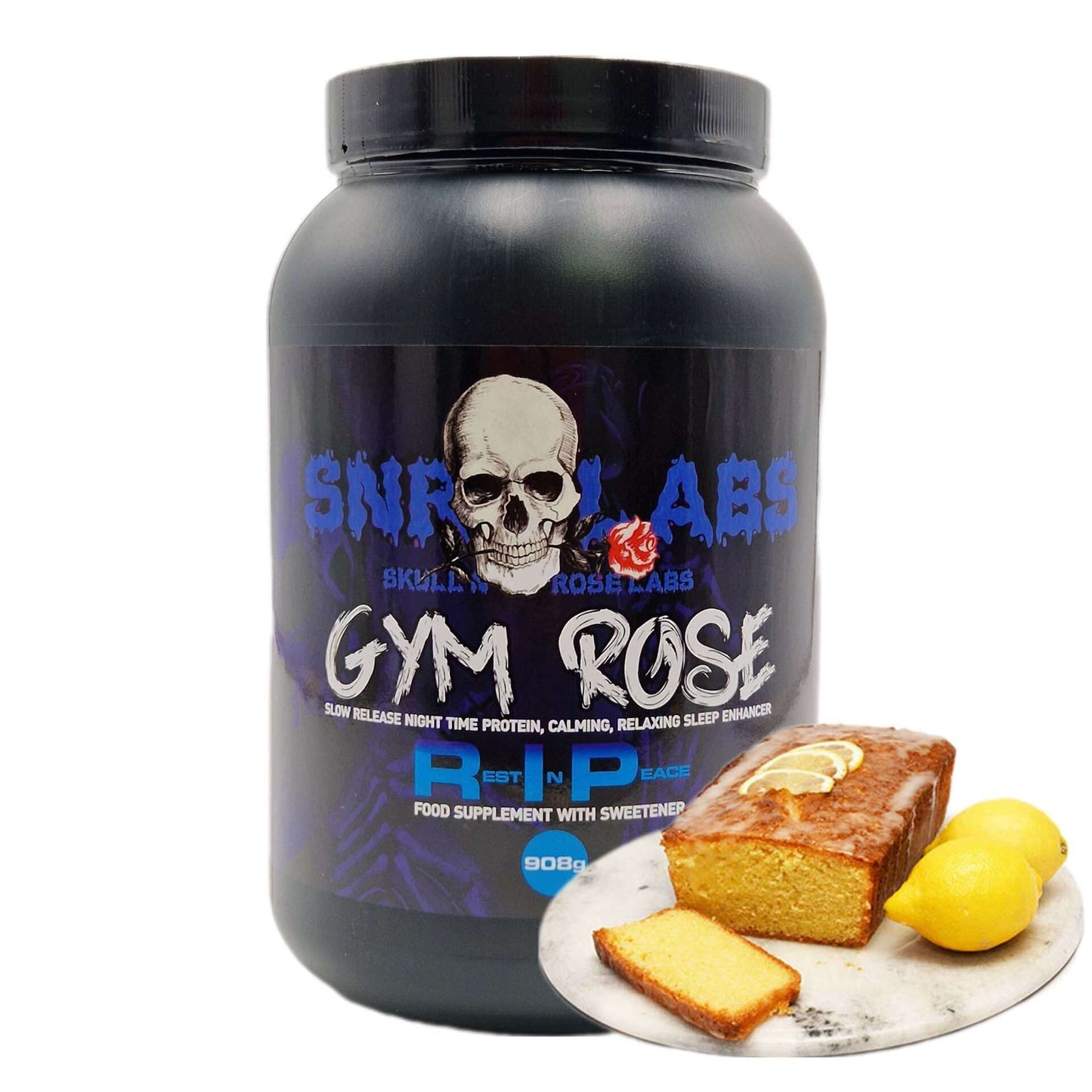 SNRLabs Gym Rose RIP night time protein Lemon Drizzel Cake