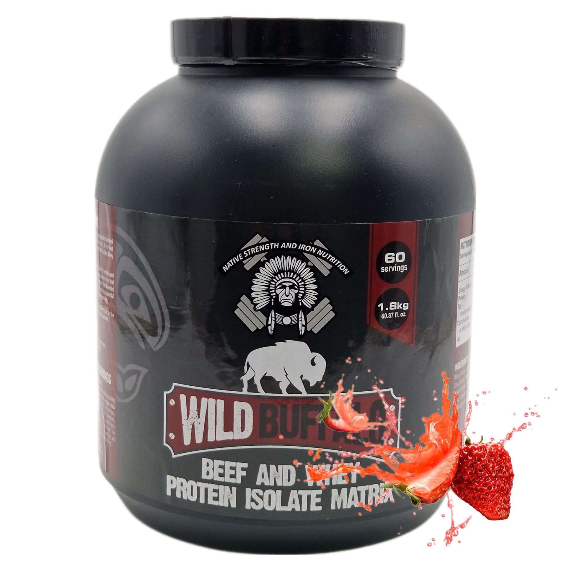 Wild Buffalo Beef and Whey Protein Isolate Matrix Strawberry