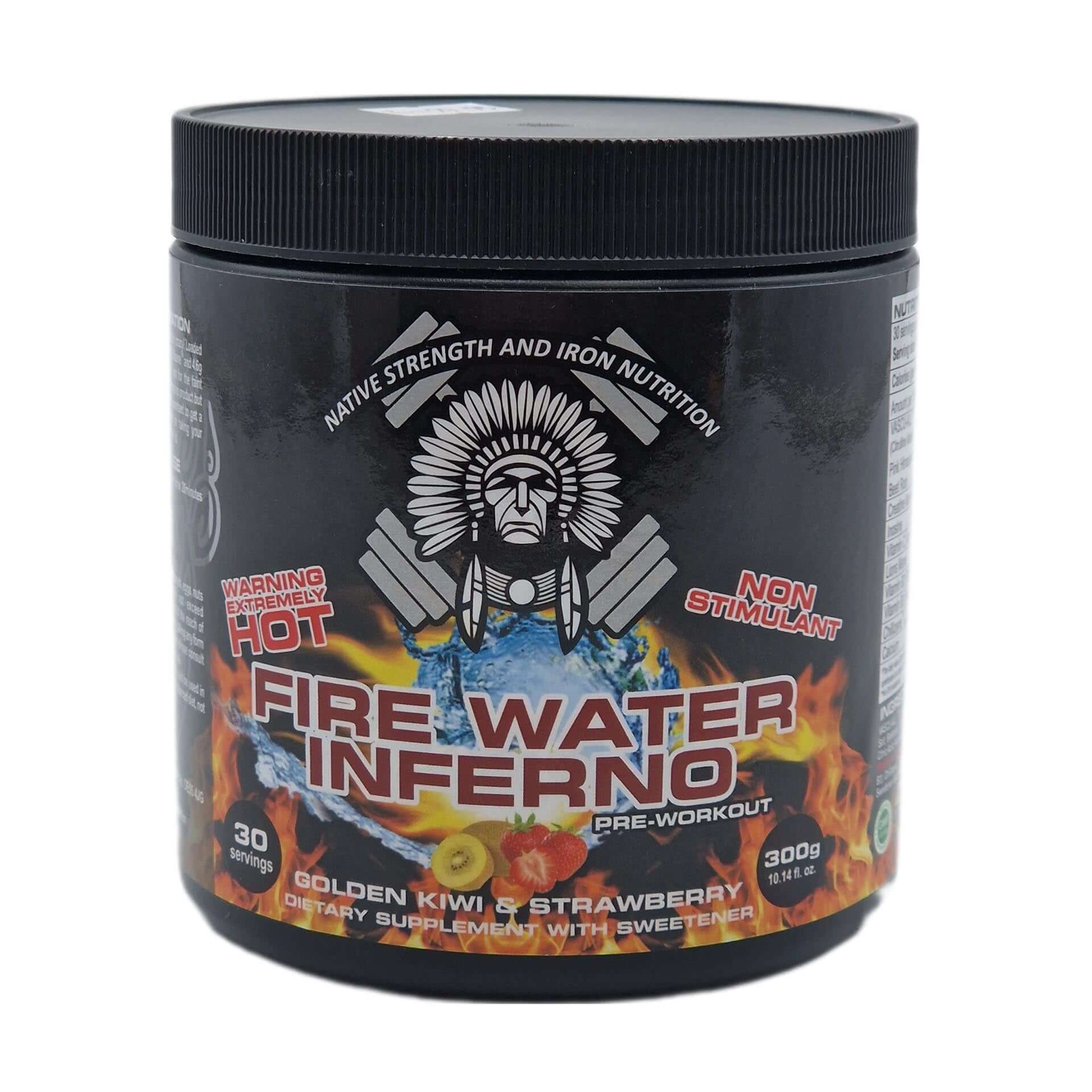 Non Stim Firewater Pre Workout Front Label